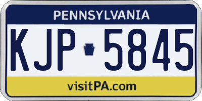 PA license plate KJP5845