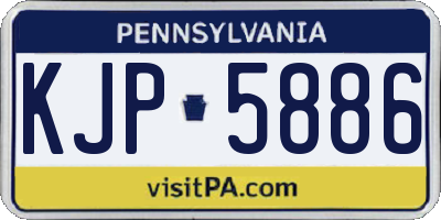 PA license plate KJP5886