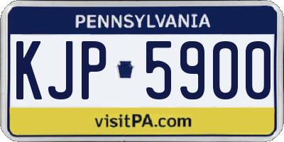PA license plate KJP5900