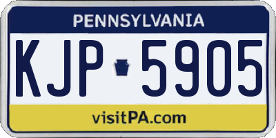 PA license plate KJP5905