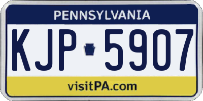 PA license plate KJP5907