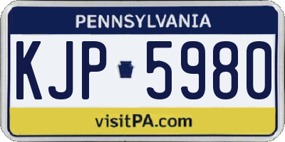 PA license plate KJP5980