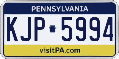 PA license plate KJP5994