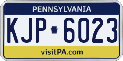 PA license plate KJP6023
