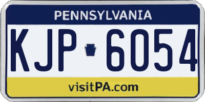PA license plate KJP6054
