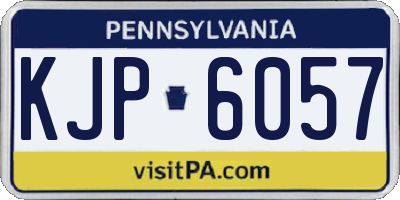 PA license plate KJP6057