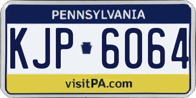 PA license plate KJP6064