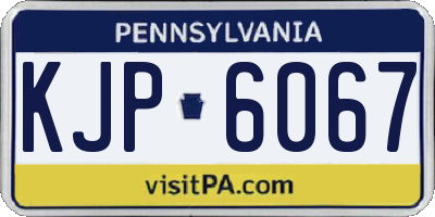 PA license plate KJP6067