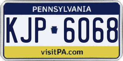 PA license plate KJP6068
