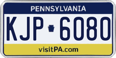 PA license plate KJP6080