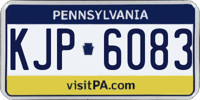 PA license plate KJP6083
