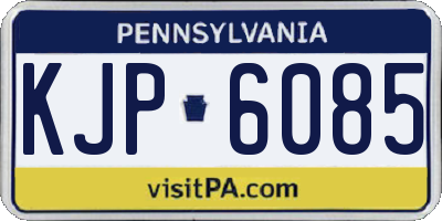 PA license plate KJP6085