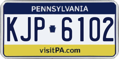 PA license plate KJP6102