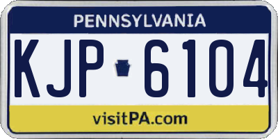 PA license plate KJP6104