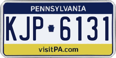 PA license plate KJP6131