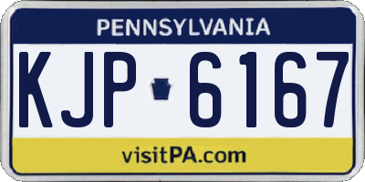 PA license plate KJP6167