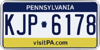PA license plate KJP6178