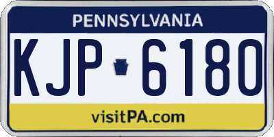 PA license plate KJP6180