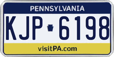 PA license plate KJP6198