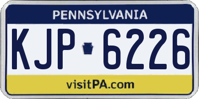 PA license plate KJP6226