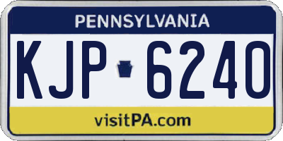 PA license plate KJP6240