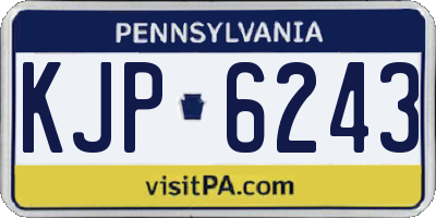PA license plate KJP6243