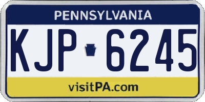 PA license plate KJP6245