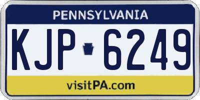 PA license plate KJP6249