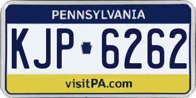 PA license plate KJP6262