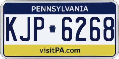 PA license plate KJP6268