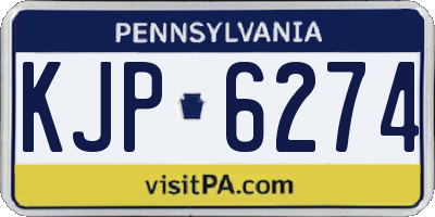 PA license plate KJP6274