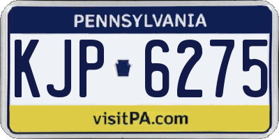 PA license plate KJP6275