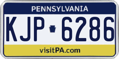 PA license plate KJP6286