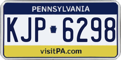 PA license plate KJP6298