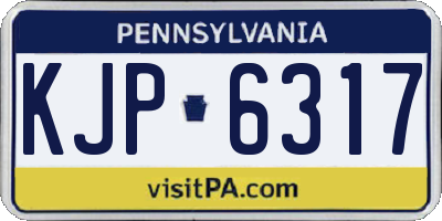 PA license plate KJP6317