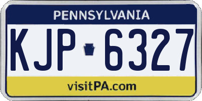 PA license plate KJP6327