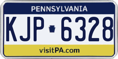 PA license plate KJP6328