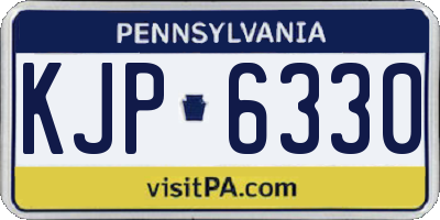 PA license plate KJP6330