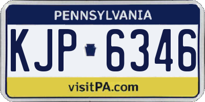 PA license plate KJP6346