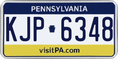 PA license plate KJP6348
