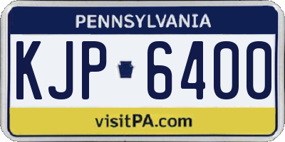 PA license plate KJP6400