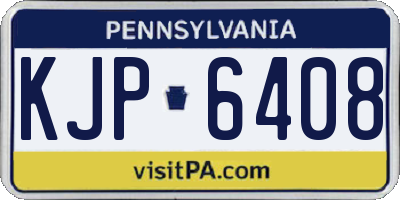 PA license plate KJP6408
