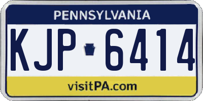 PA license plate KJP6414