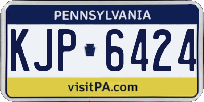 PA license plate KJP6424