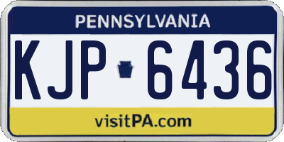 PA license plate KJP6436