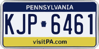 PA license plate KJP6461