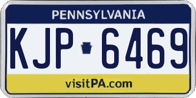 PA license plate KJP6469