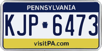 PA license plate KJP6473
