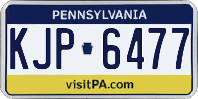 PA license plate KJP6477