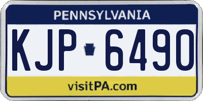 PA license plate KJP6490